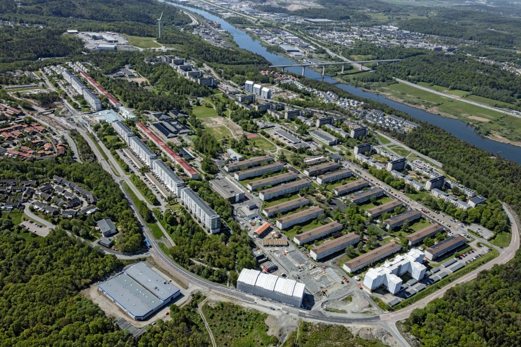Flygbild över Gårdsten