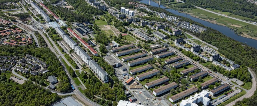 Flygbild över Gårdsten 2020