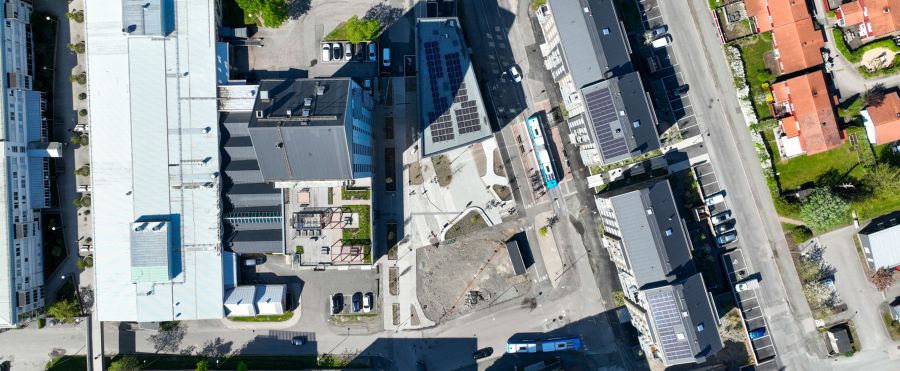 Översiktsbild över Salviatorget