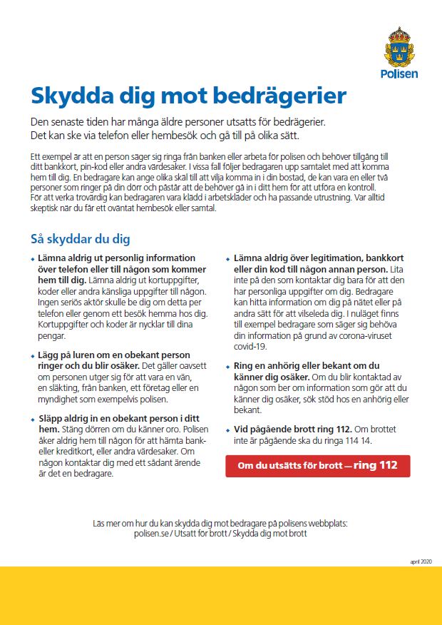 Skydda dig mot bedrägerier